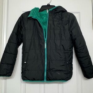 Kids Children’s Place light puffer jacket key fleece lining medium 8 10